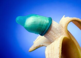 Condom on banana